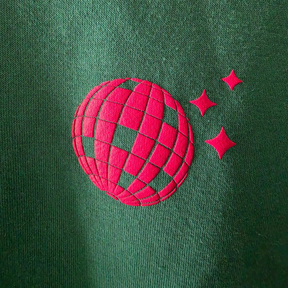 Art Class Kids Green In My Jolly Era Disco Ball Graphic Hoodie Size M 8 - Picture 2 of 6